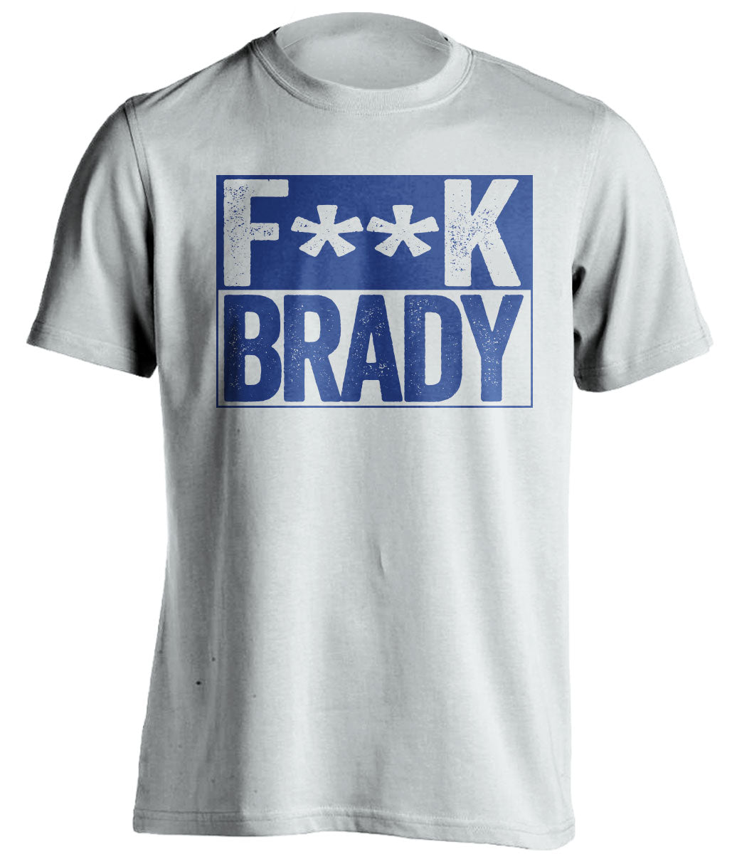 fuck brady white and blue tshirt censored