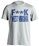 fuck west virginia wvu pitt pittsburgh panthers white tshirt censored