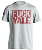 FUCK YALE - Harvard Crimson Fan T-Shirt - Box Design - Beef Shirts
