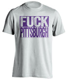 Fuck Pittsburgh - Pittsburgh Haters Shirt - Purple and Gold - Box Design - Beef Shirts