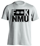 fuck nmu censored white shirt for mtu huskies fans
