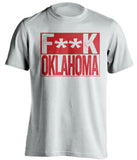 fuck oklahoma censored white shirt for nebraska fans