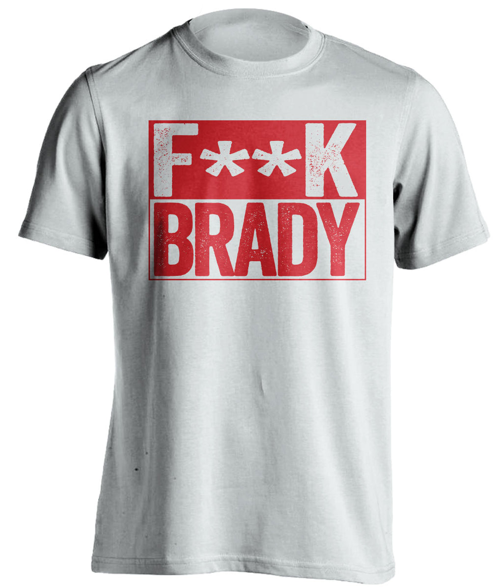 fuck brady white and red tshirt censored
