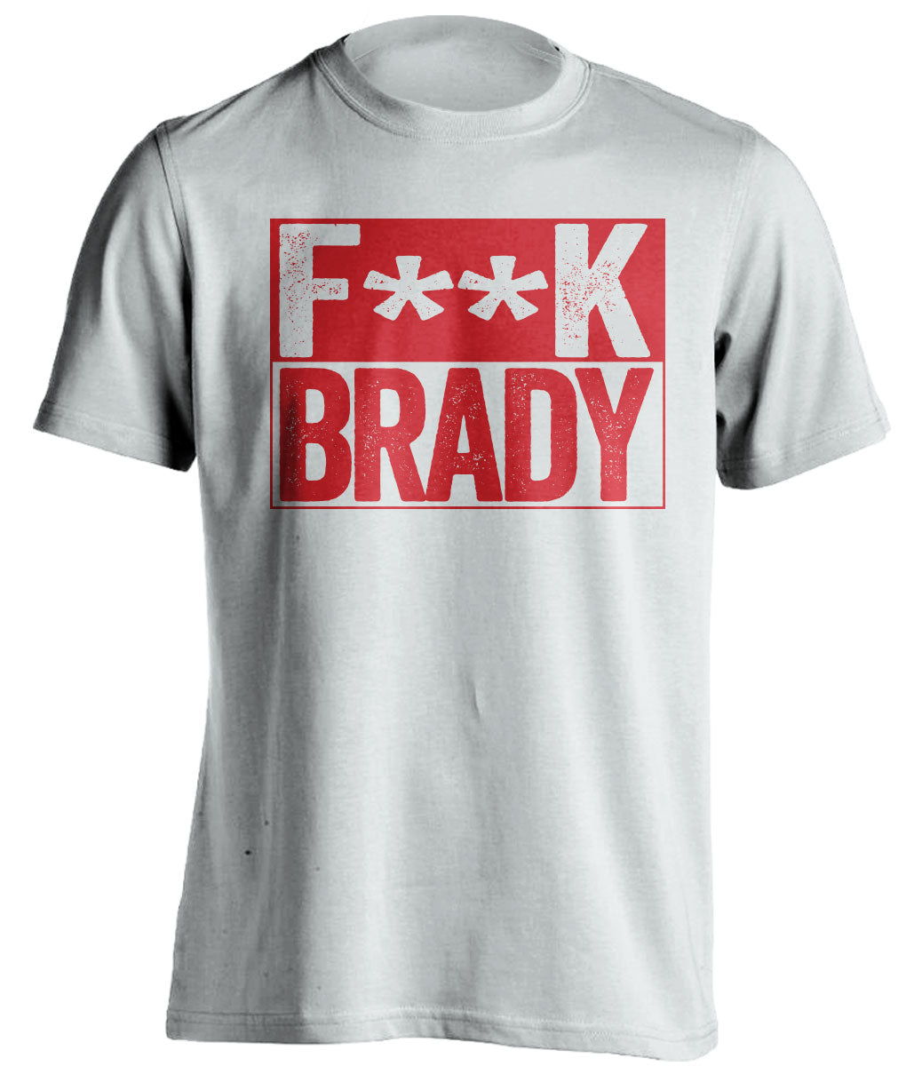 fuck brady white and red tshirt censored