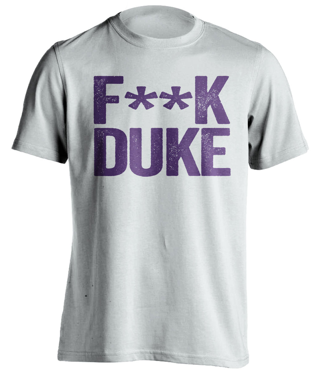 fuck duke ecu fan white shirt censored