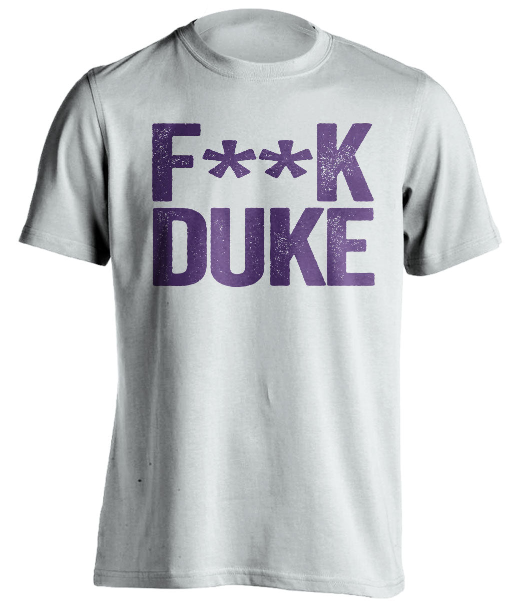 fuck duke ecu fan white shirt censored