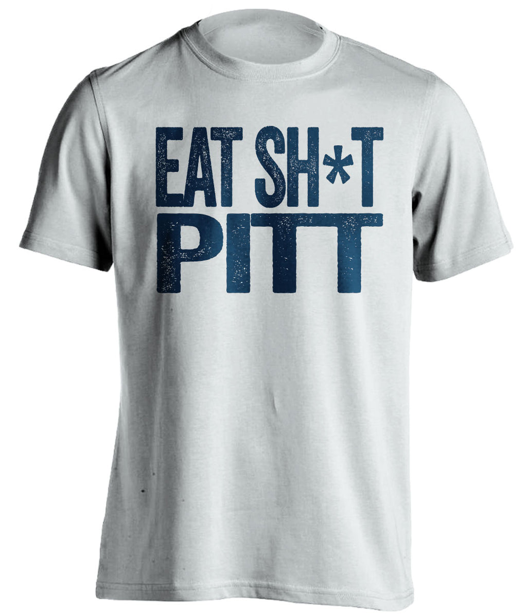 eat shit pitt psu penn state lions white tshirt censored