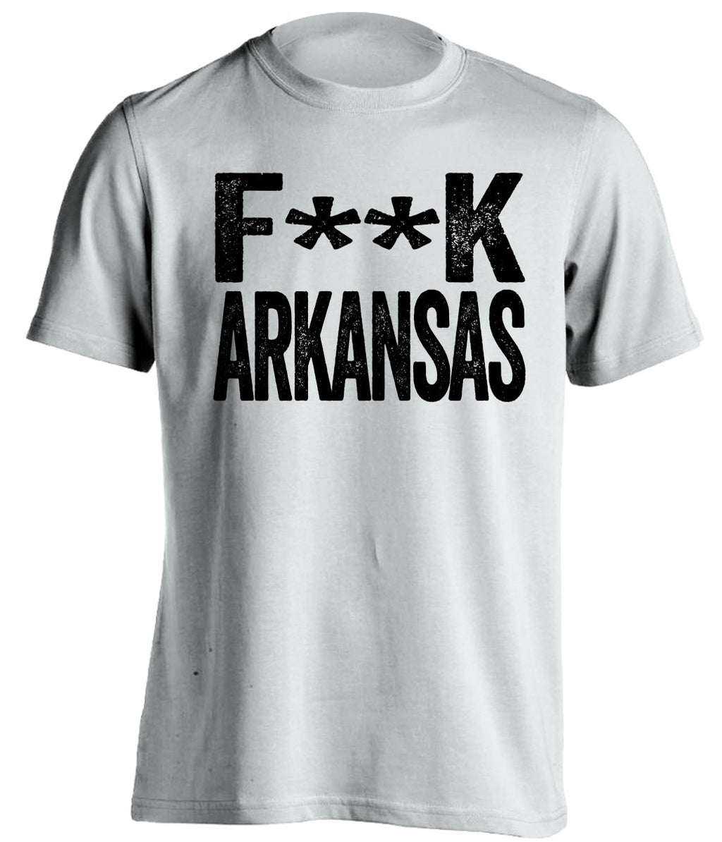 fuck arkansas missouri tigers fan white tshirt censored