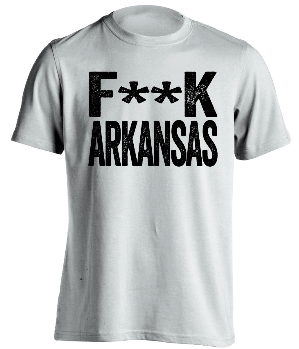 fuck arkansas missouri tigers fan white tshirt censored
