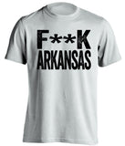 fuck arkansas missouri tigers fan white tshirt censored