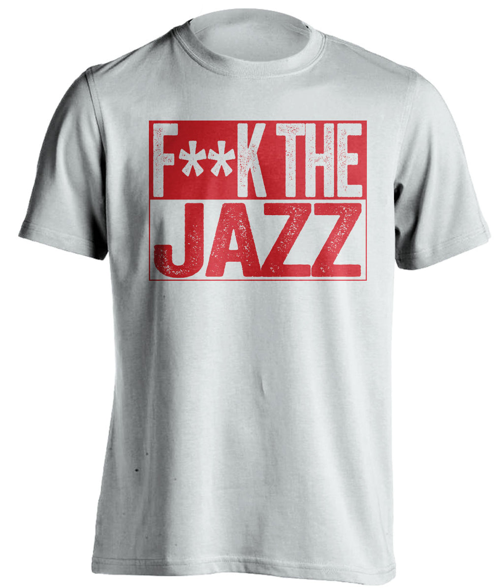 fuck the jazz houston rockets white shirt censored