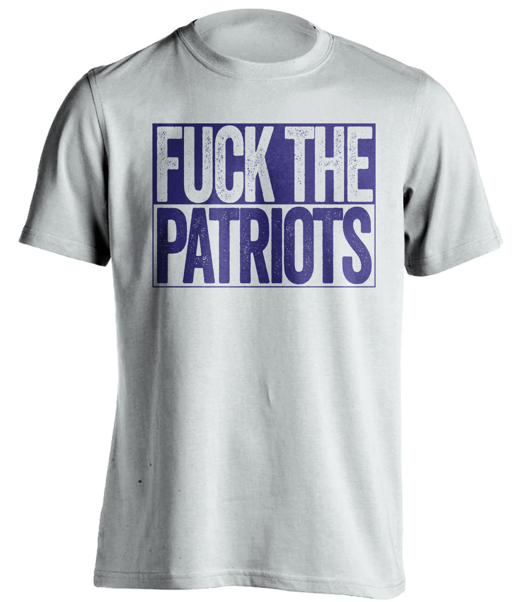 FUCK THE PATRIOTS Baltimore Ravens white TShirt
