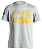 fuck maryland wvu west virginia mountaineers white tshirt censored