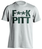 fuck pitt msu michigan state spartans white tshirt censored