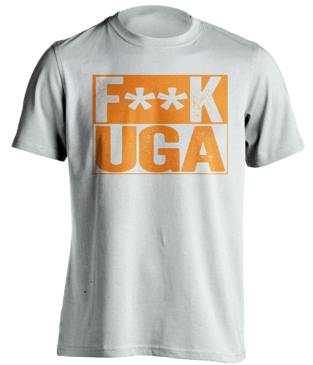 fuck uga censored white shirt for vols fans