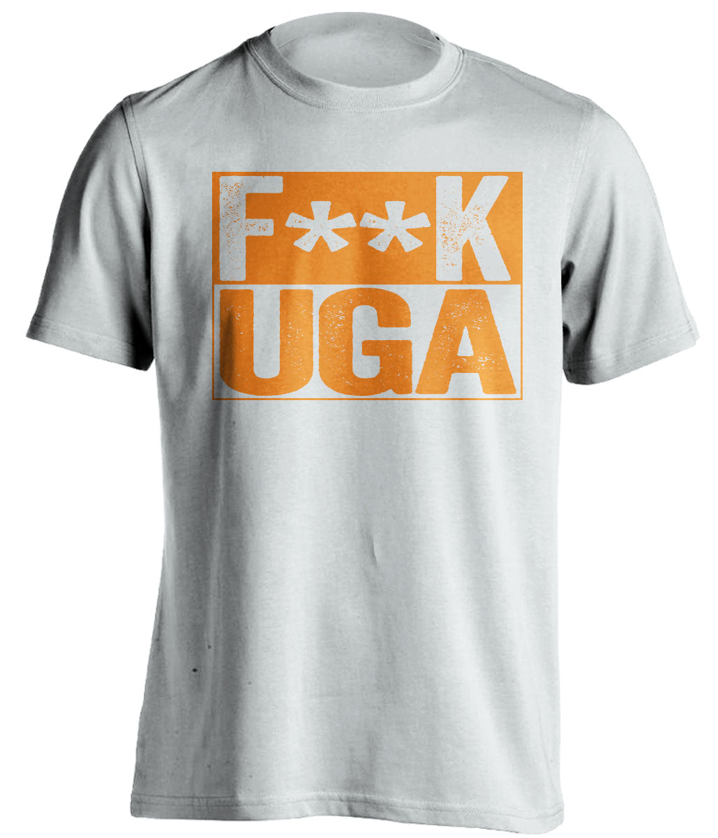fuck uga censored white shirt for vols fans