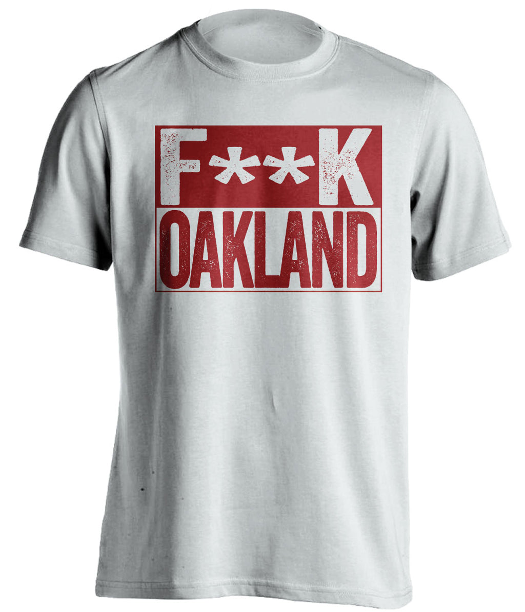 fuck oakland raiders san francisco 49ers niners white shirt censored