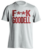 fuck roger goodell censored white tshirt washington redskins fan