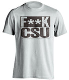 fuck csu white shirt censored wyoming fans