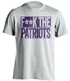 FUCK THE PATRIOTS - Patriots Haters Shirt - Purple and Gold Version - Box Design - Beef Shirts