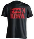 fuck iowa censored grey shirt wisconsin fans