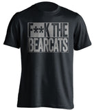 fuck the bearcats xavier musketeers fan censored black tshirt