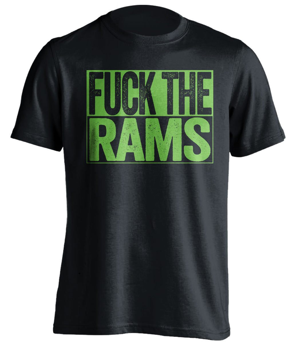 fuck the rams uncensored black shirt seattle seahawks fan