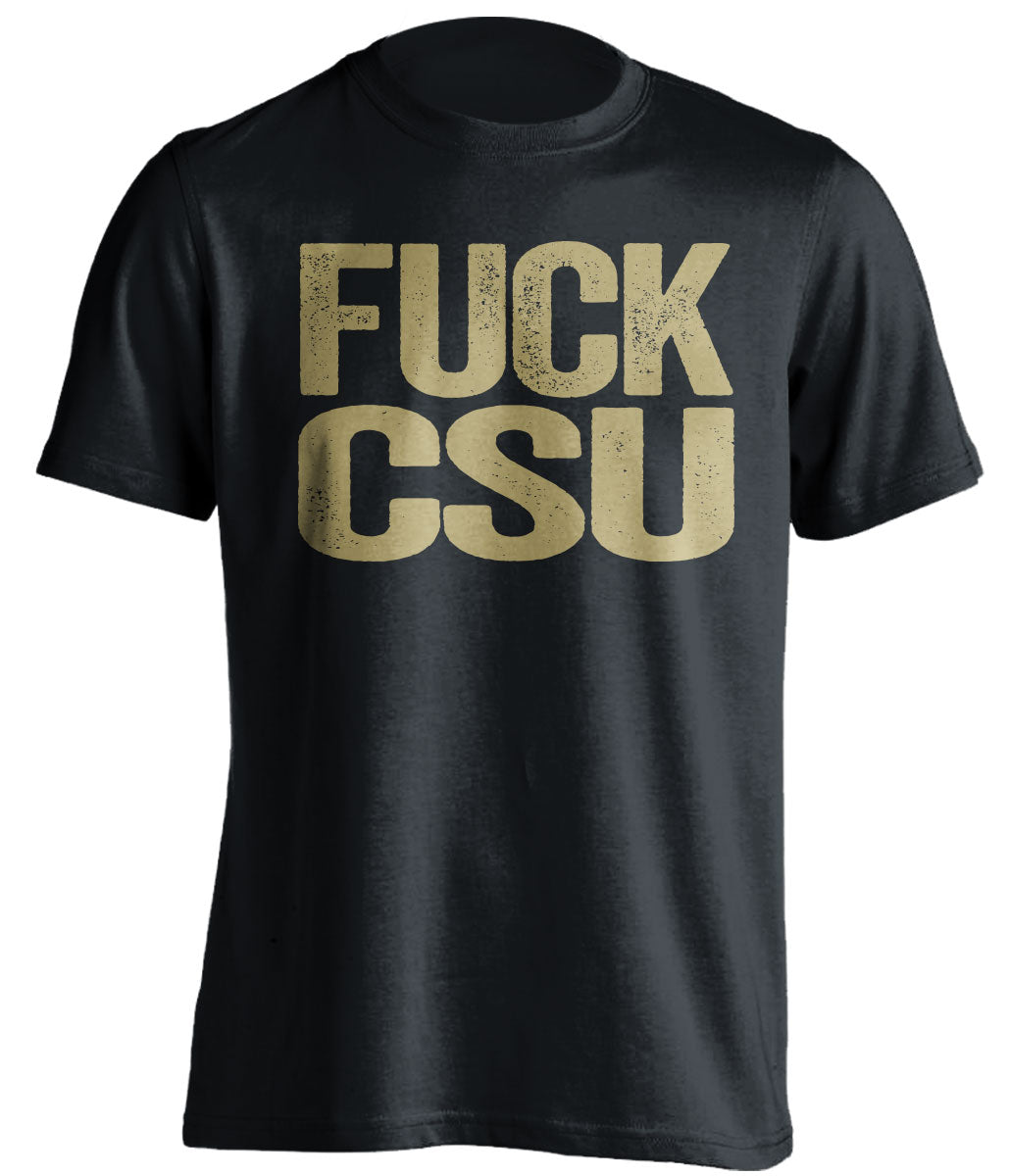 fuck csu uncensored black tshirt CU buffs fan