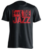 fuck the jazz houston rockets black shirt censored