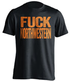 fuck northwestern illini fan black shirt uncensored