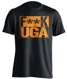 fuck uga censored black shirt for vols fans