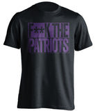FUCK THE PATRIOTS - Patriots Haters Shirt - Purple and Gold Version - Box Design - Beef Shirts