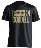 fuck goodell black and old gold tshirt censored