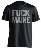 fuck maine uncensored black tshirt unh wildcats fan