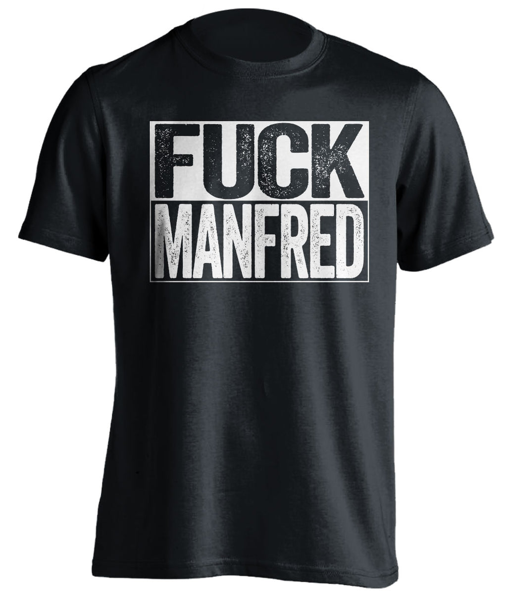 fuck manfred lockout new york yankees fan black shirt uncensored