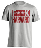 fuck harvard boston college eagles grey shirt censored
