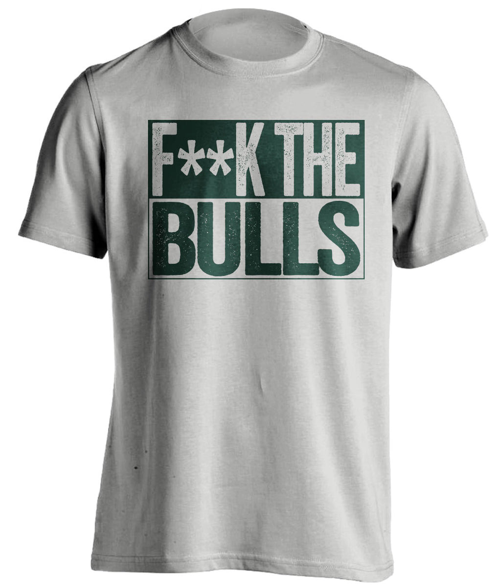 fuck the bulls censored grey shirt milwaukee bucks fan