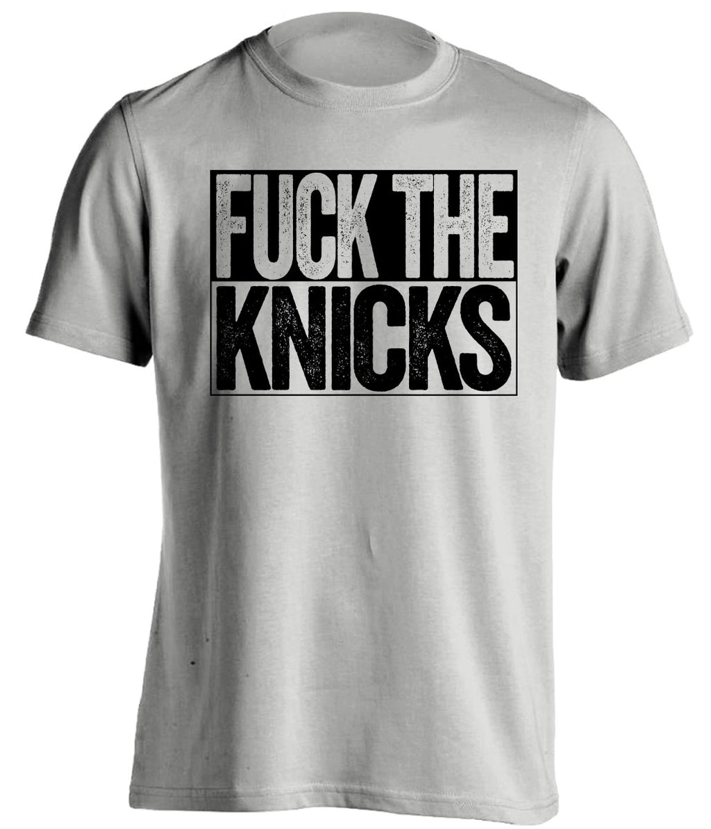 fuck the knicks brooklyn nets uncensored grey shirt