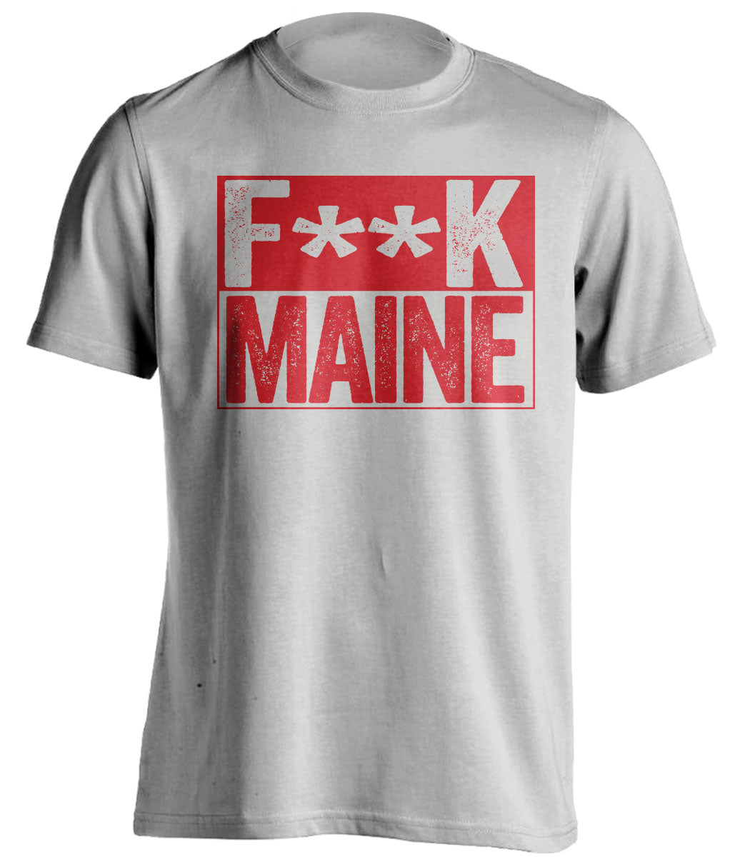 fuck maine boston university fan grey shirt censored