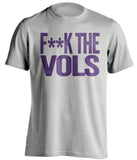 fuck the vols grey and purple shirt tech fans censored