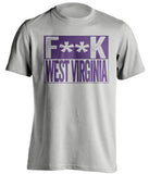 fuck west virginia tcu horned frogs grey shirt censored