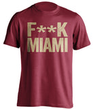 florida state student shirt fuck miami canes