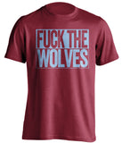 fuck the wolves red and blue tshirt uncensored