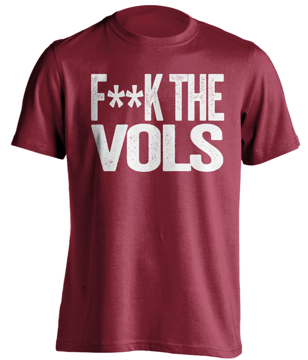 fuck the vols bama red and white shirt censored