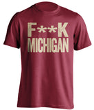 fuck the wolverines indiana hoosiers tshirt