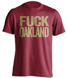 fuck oakland raiders san francisco 49ers niners red tshirt uncensored