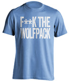 fuck the wolfpack unc tar heels blue tshirt censored
