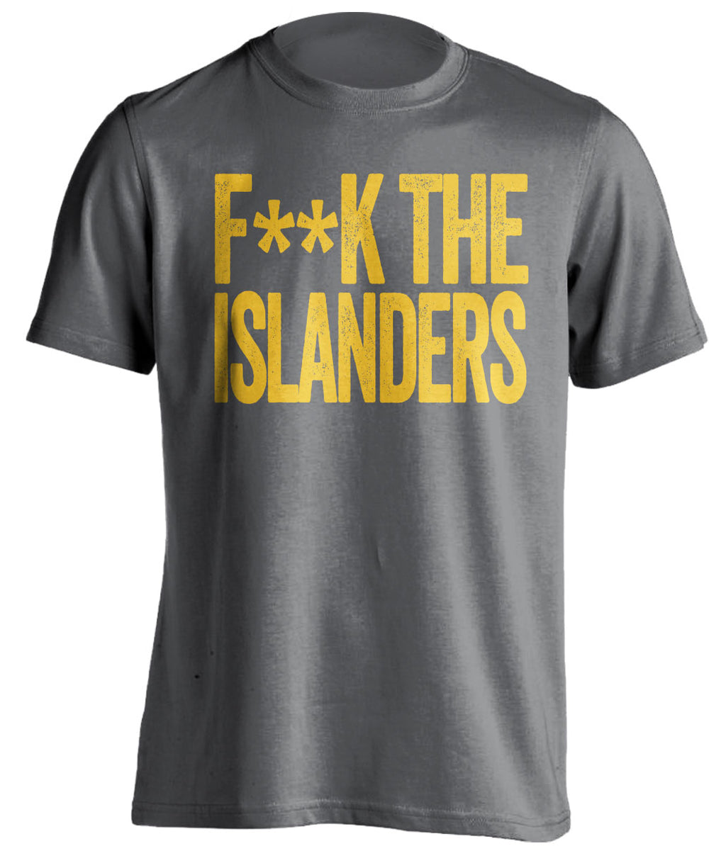 fuck the islanders pit penguins fan censored grey shirt
