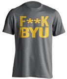 F**K BYU Wyoming Cowboys grey Shirt