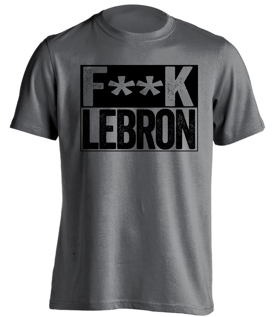 fuck lebron james san antonio spurs grey shirt censored